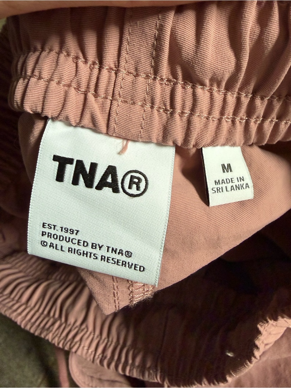 Aritzia TNA Sawyer Pant Dusty Rose Wide Leg Recycled Nylon Size M - Picture 12 of 12